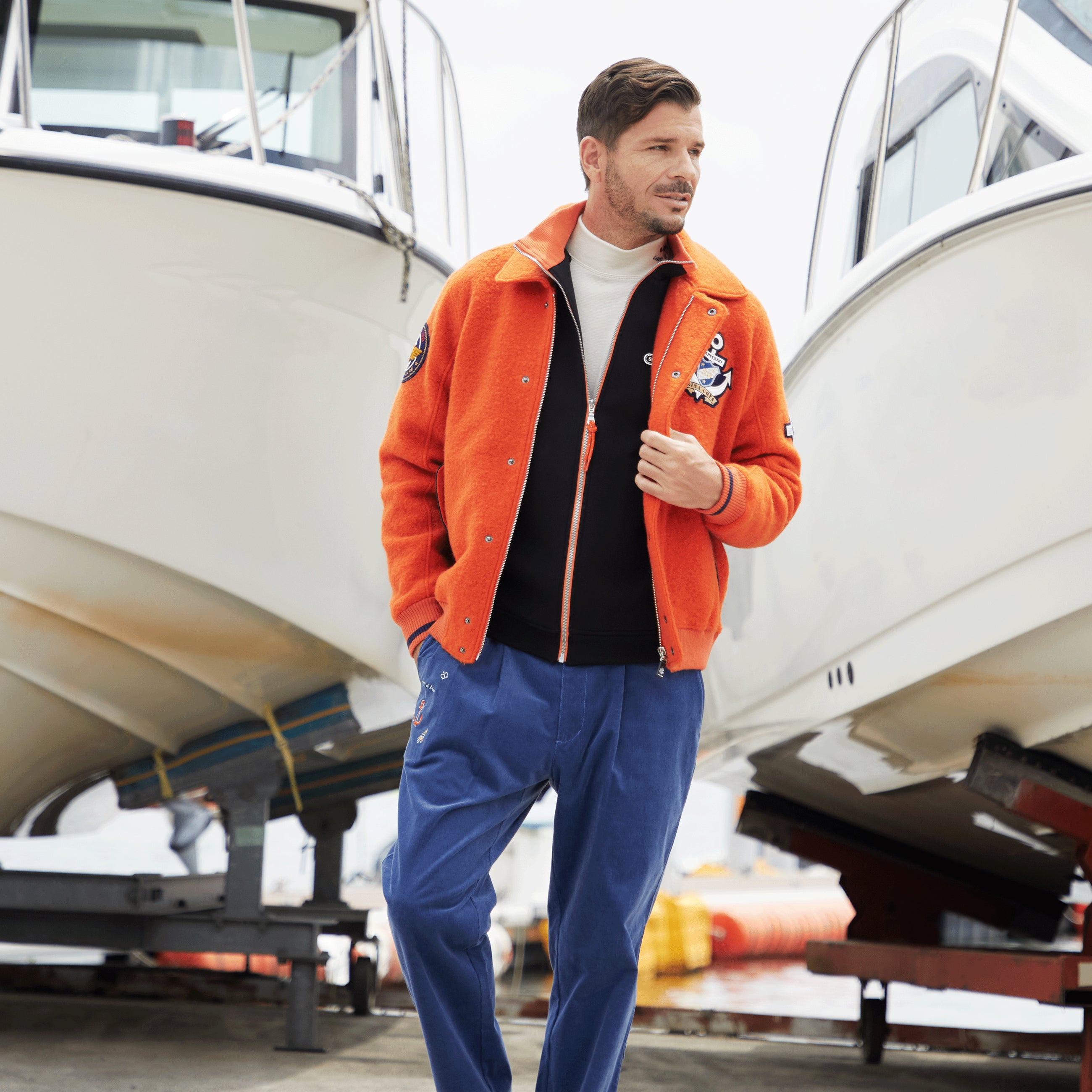 One-tuck marine pants 25215310