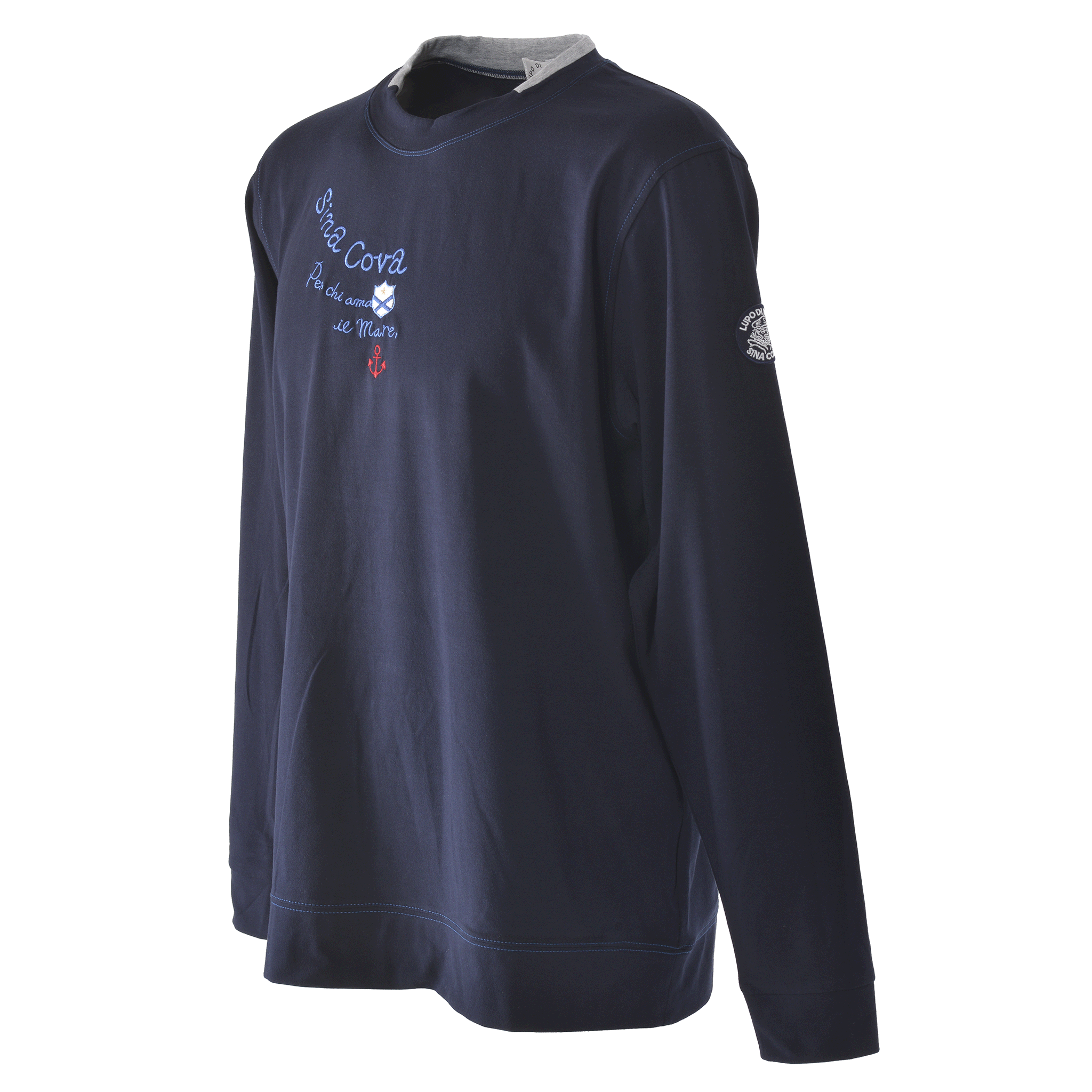 モックネック長袖Tシャツ ユニセックス(男女兼用) 24110010