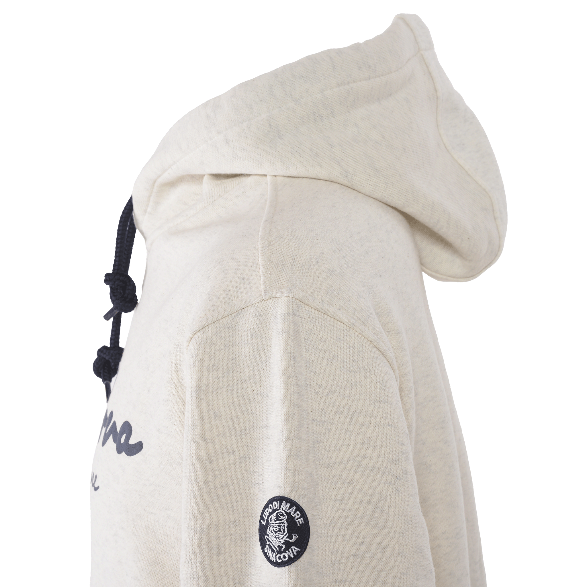 【公式】シナコバ (SINA COVA) キングサイズ フード付きプルオーバー パーカー 24210066 ベージュの肩部分