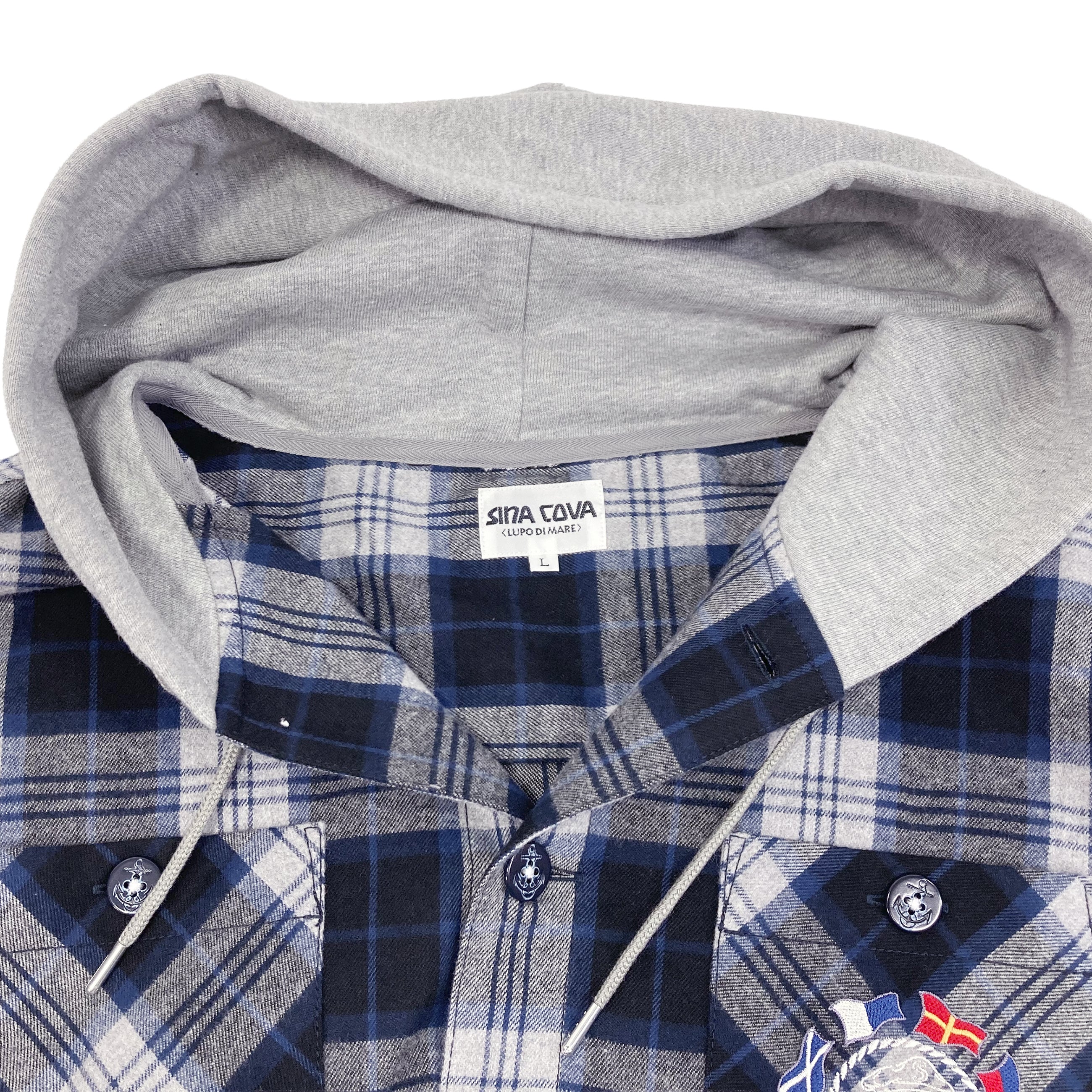 Hooded shirt jacket 25223040