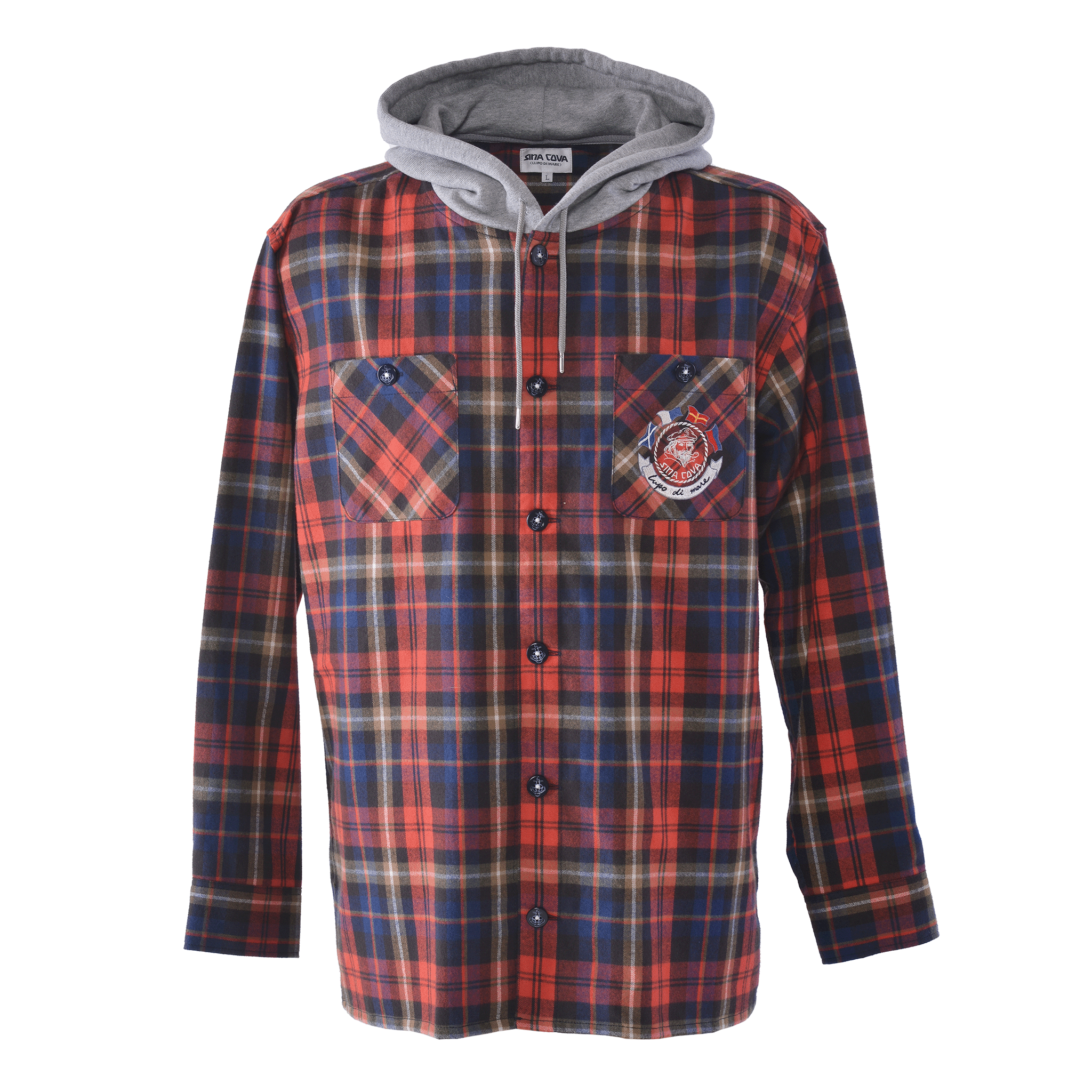 Hooded shirt jacket 25223040