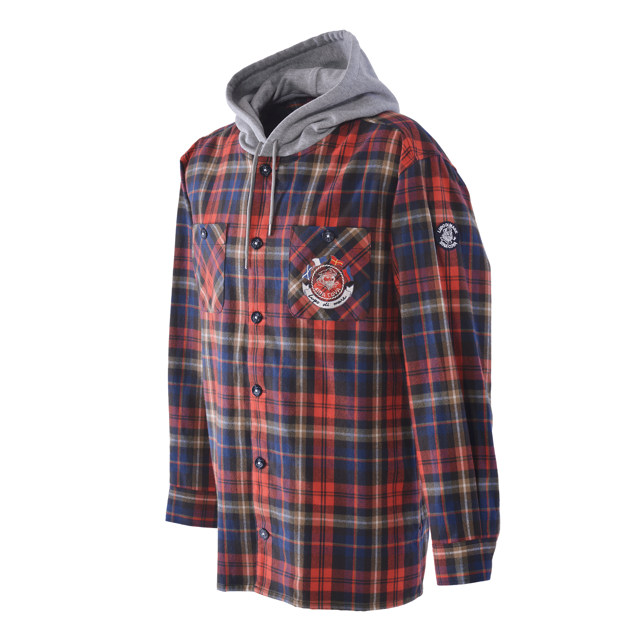 Hooded shirt jacket 25223040