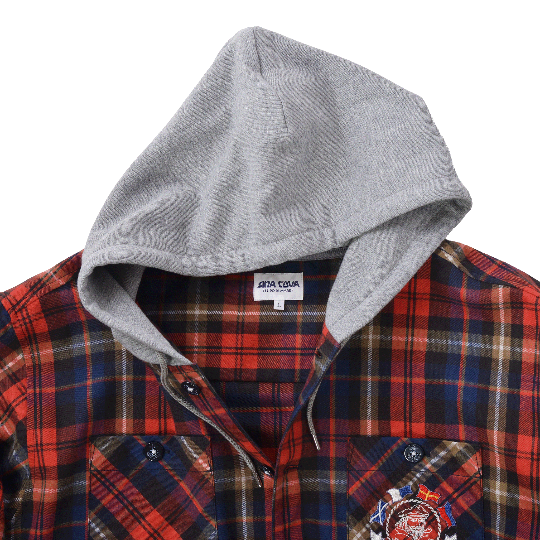 Hooded shirt jacket 25223040