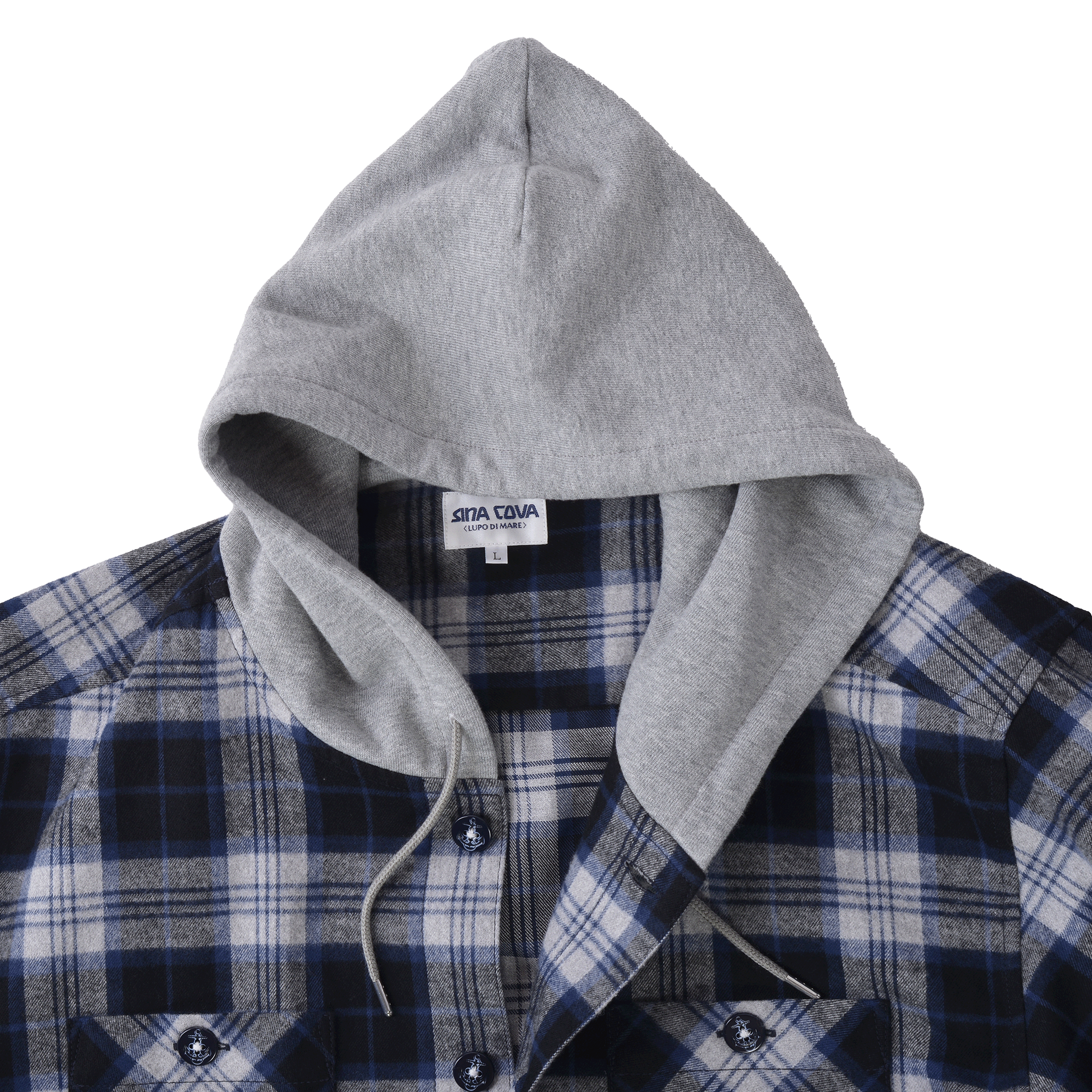 Hooded shirt jacket 25223040