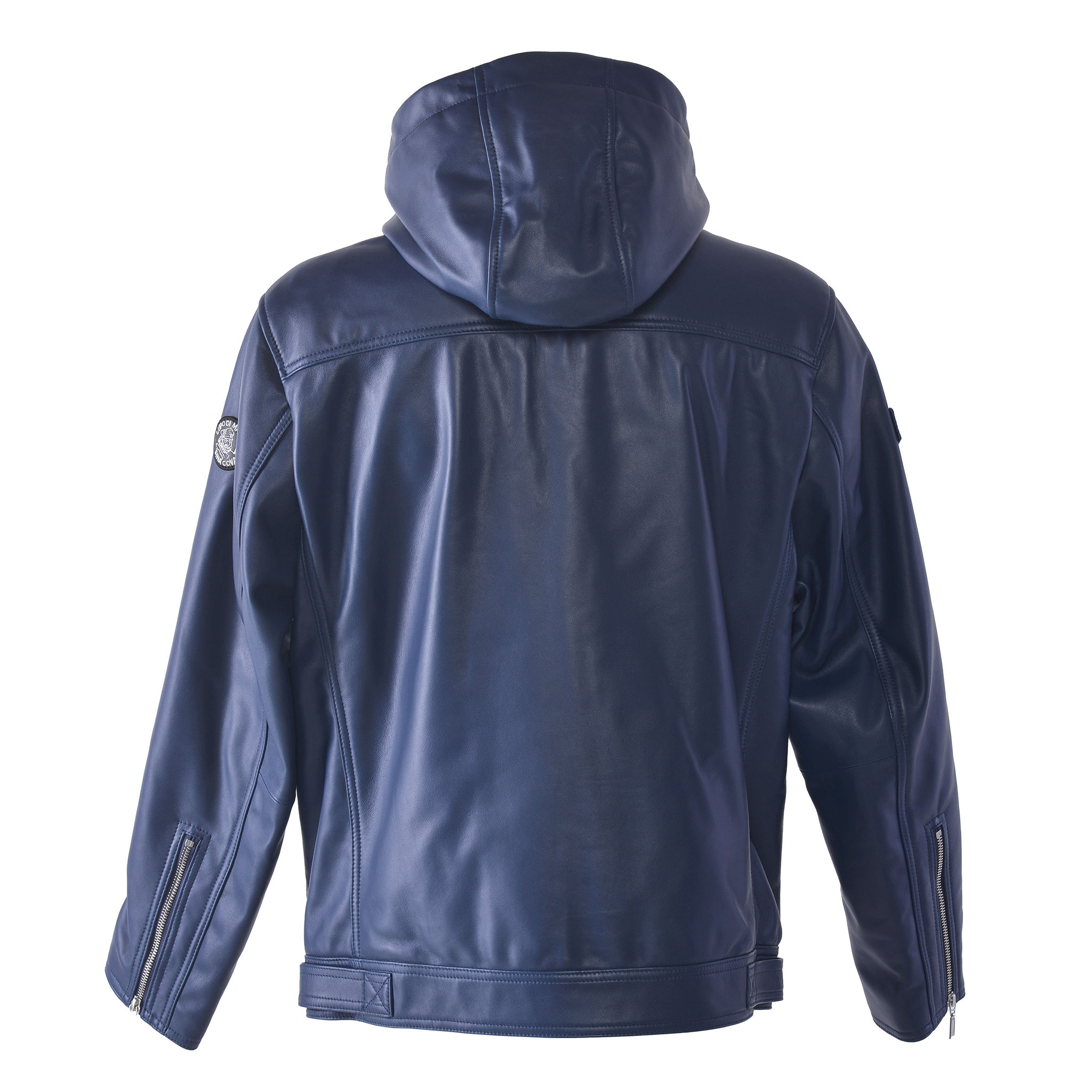 フード付きレザージャケット 25223910