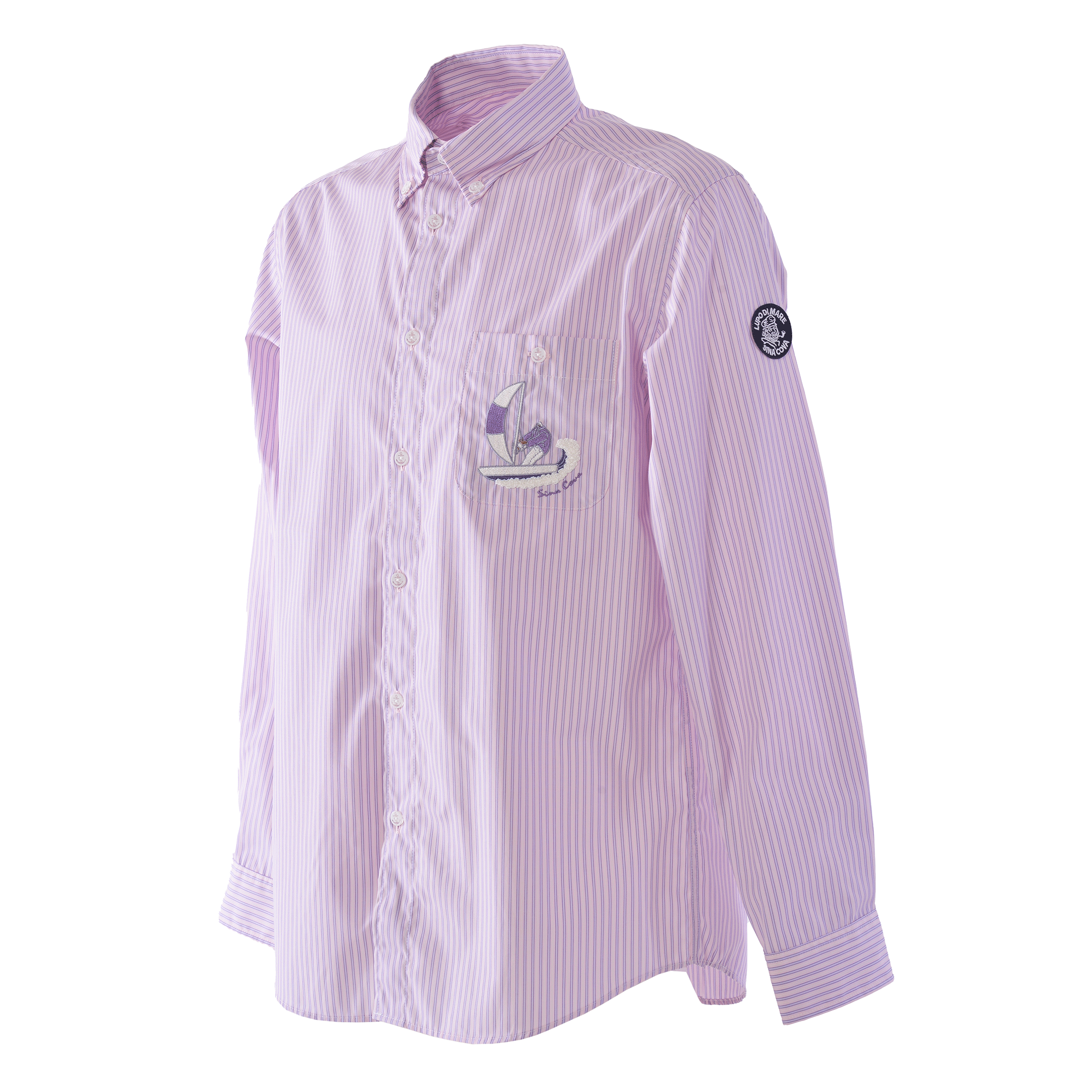 ストライプ柄長袖ボタンダウンシャツ 25224030