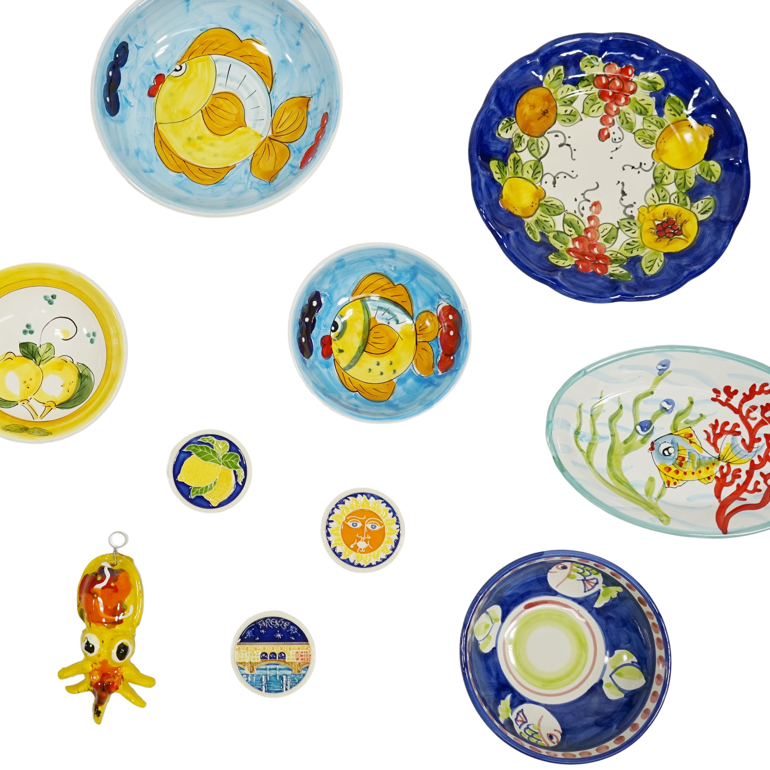 食器 ボウル 植物×レモン柄 13cm 57003050