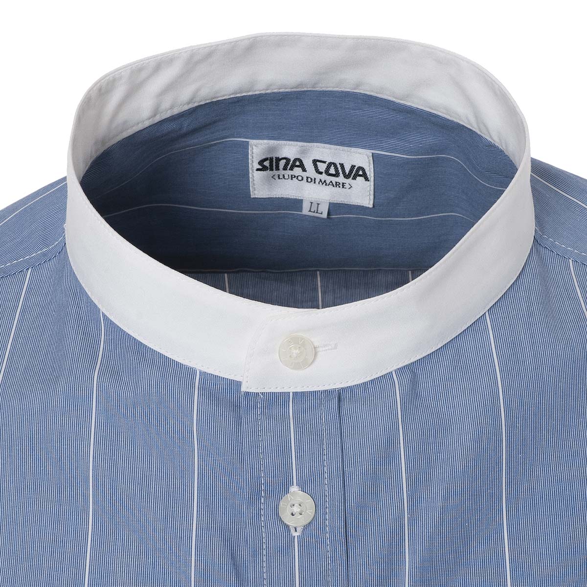 【アウトレット】シナコバ (SINA COVA)バンドカラー長袖シャツ 21134010