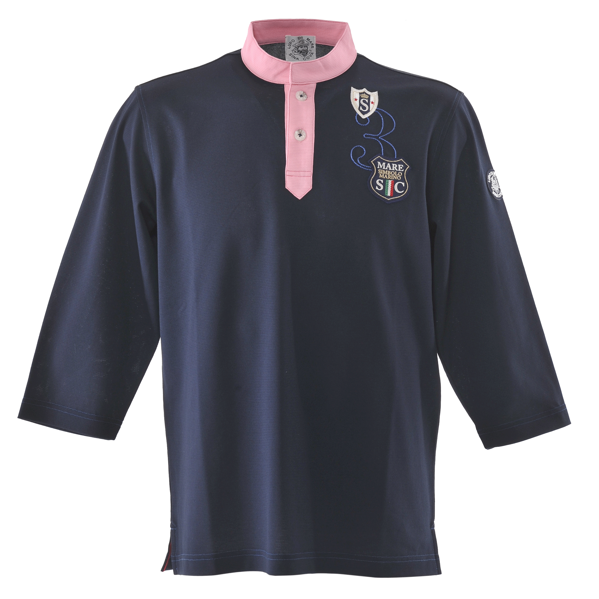 7分袖スタンドカラーシャツ 23110040