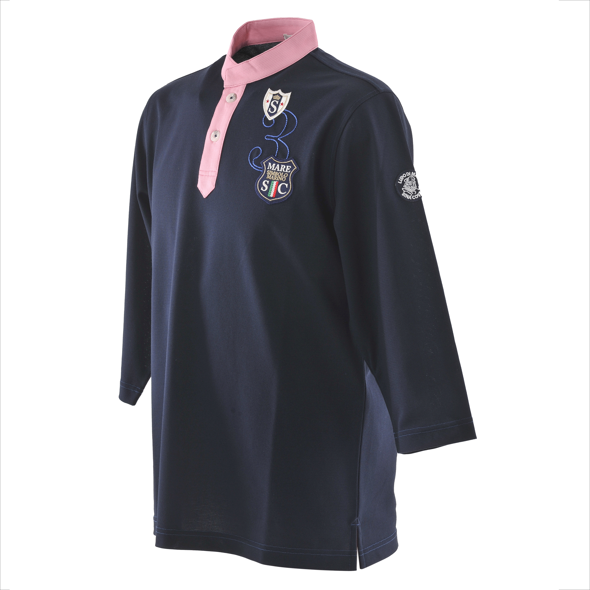 7分袖スタンドカラーシャツ 23110040