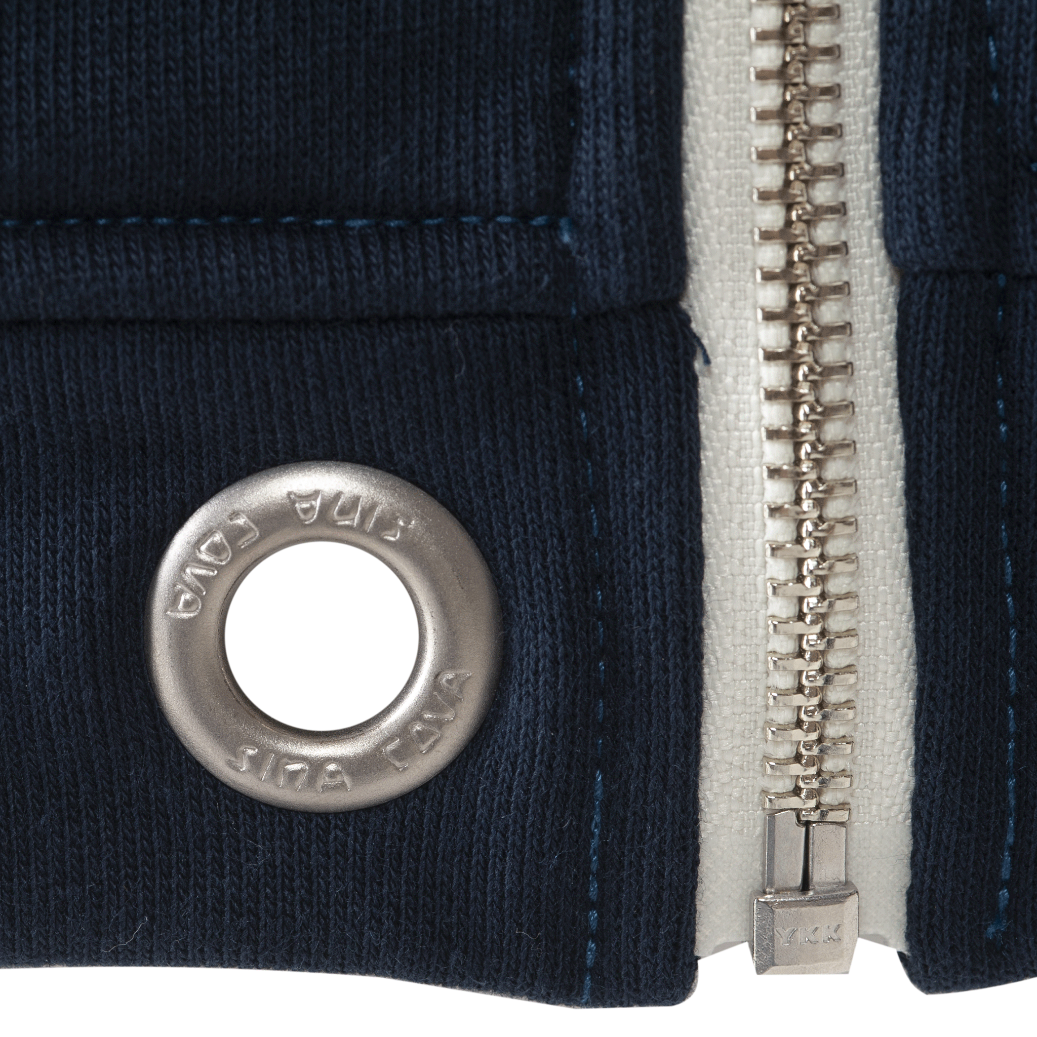 【公式】シナコバ (SINA COVA) トラックジャケット 23113020 ネイビーの鳩目部分