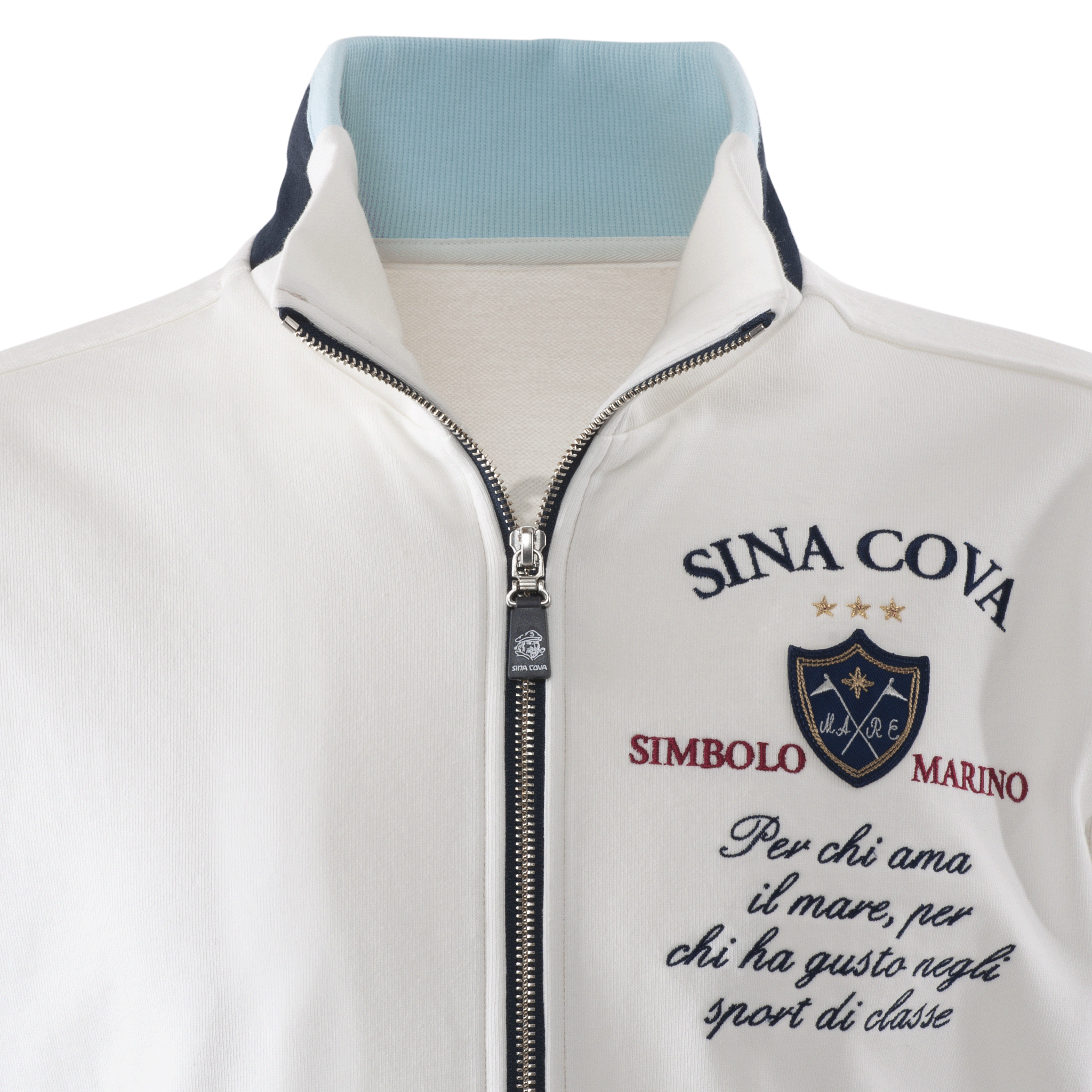 【公式】シナコバ (SINA COVA) トラックジャケット 23113020 オフホワイトの首元