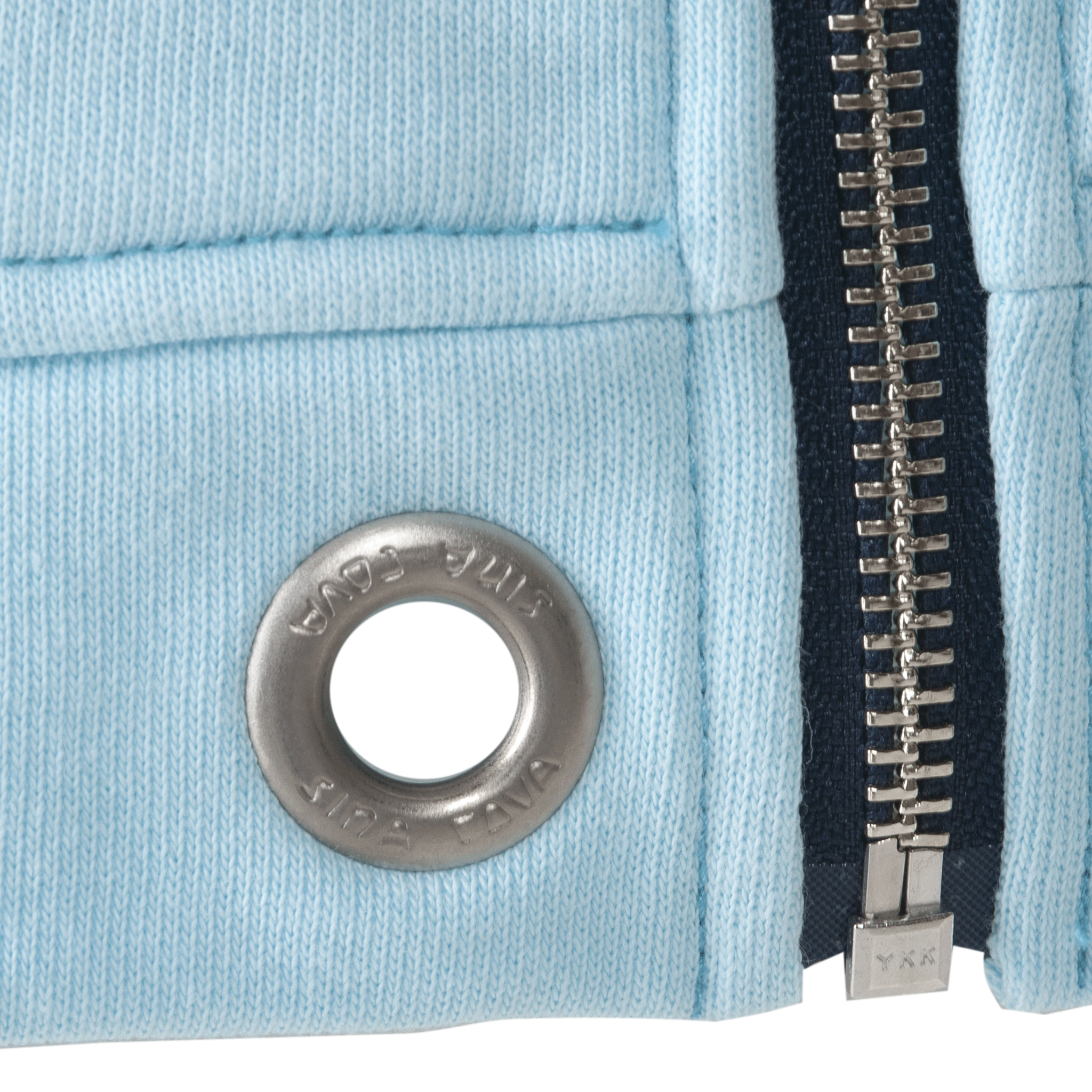 【公式】シナコバ (SINA COVA) トラックジャケット 23113020 サックスの鳩目部分