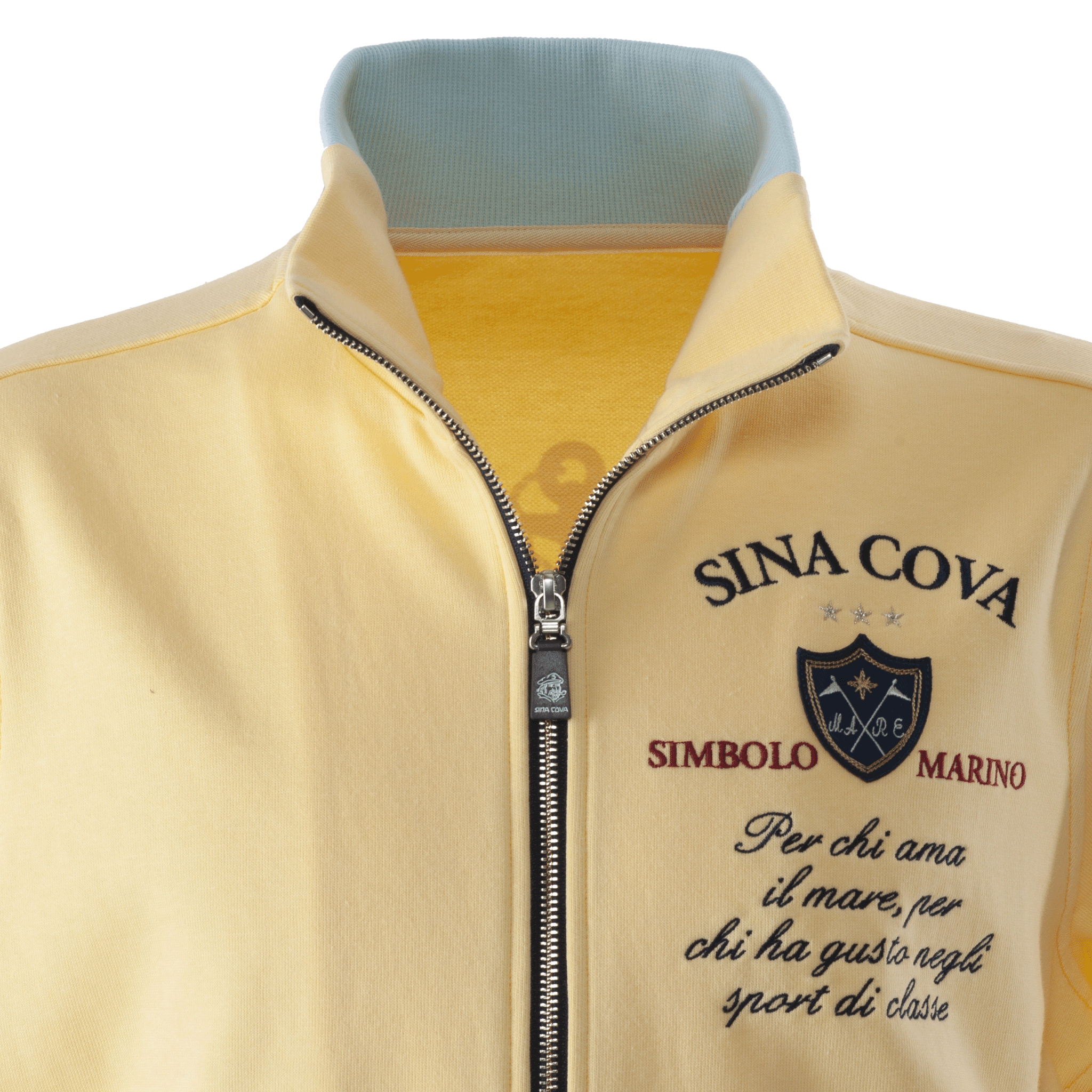 【公式】シナコバ (SINA COVA) トラックジャケット 23113020 イエローの首元