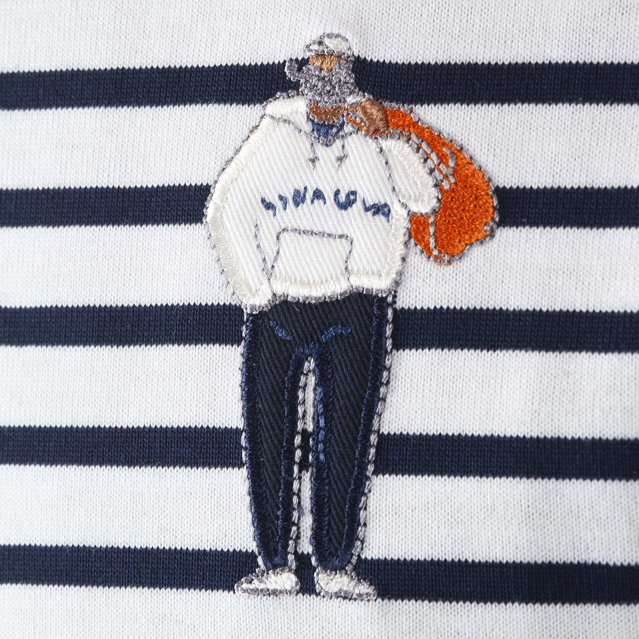 5分袖Tシャツ ボーダー切替Tシャツ 23120510