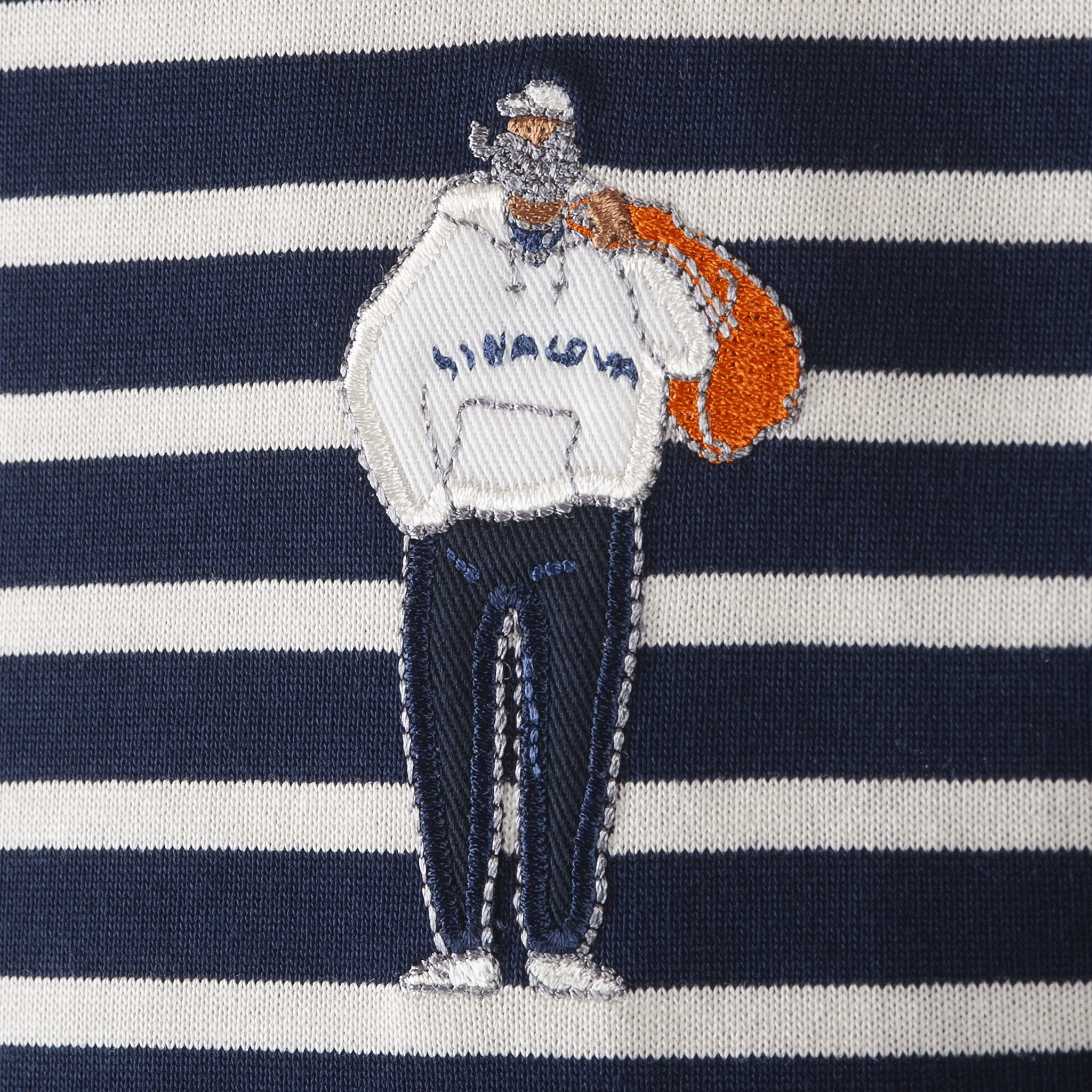 5分袖Tシャツ ボーダー切替Tシャツ 23120510