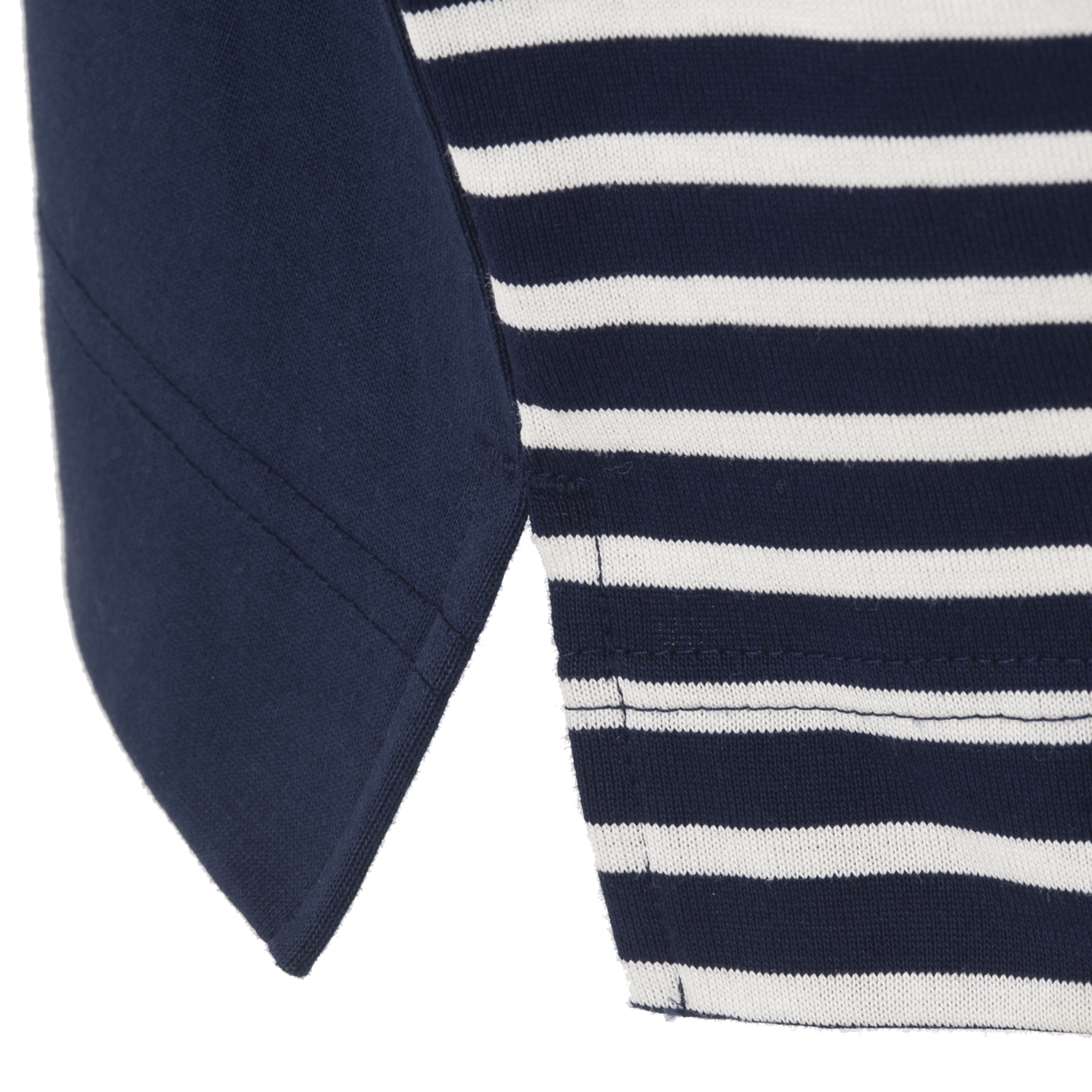 5分袖Tシャツ ボーダー切替Tシャツ 23120510