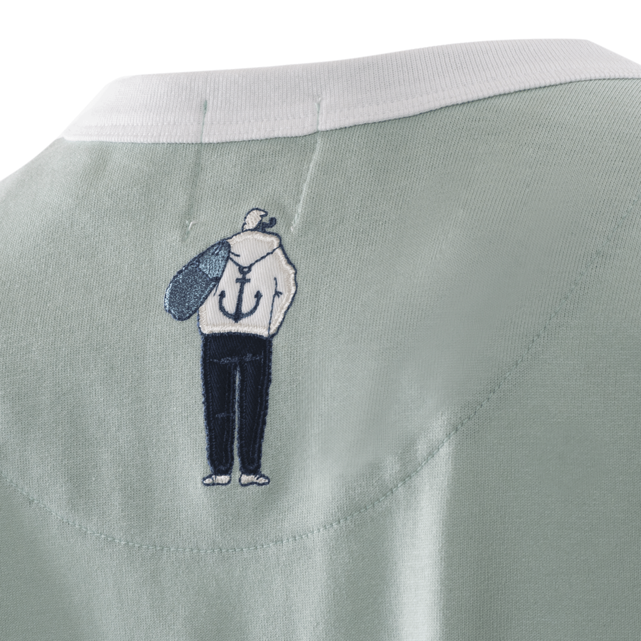 5分袖Tシャツ ボーダー切替Tシャツ 23120510