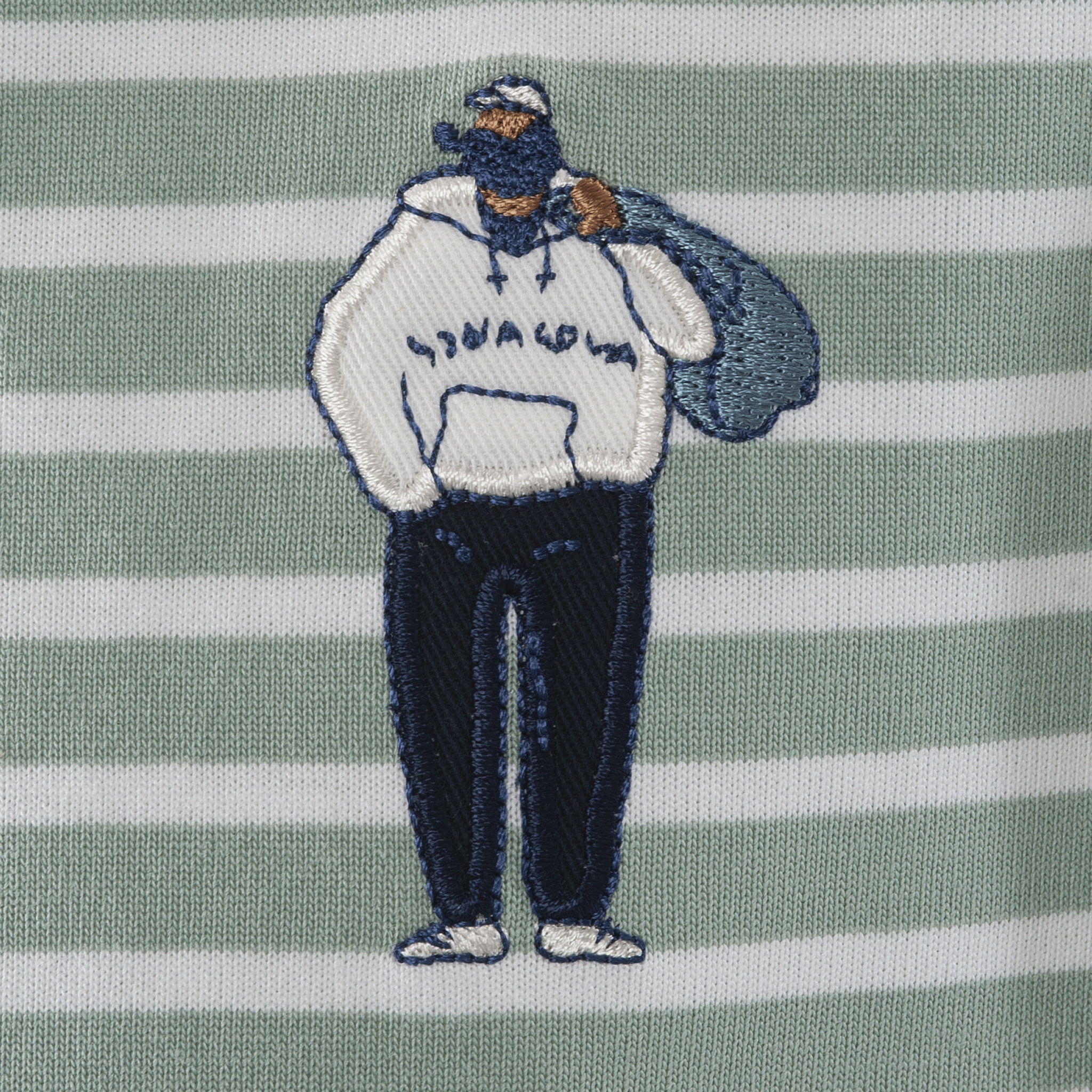 5分袖Tシャツ ボーダー切替Tシャツ 23120510