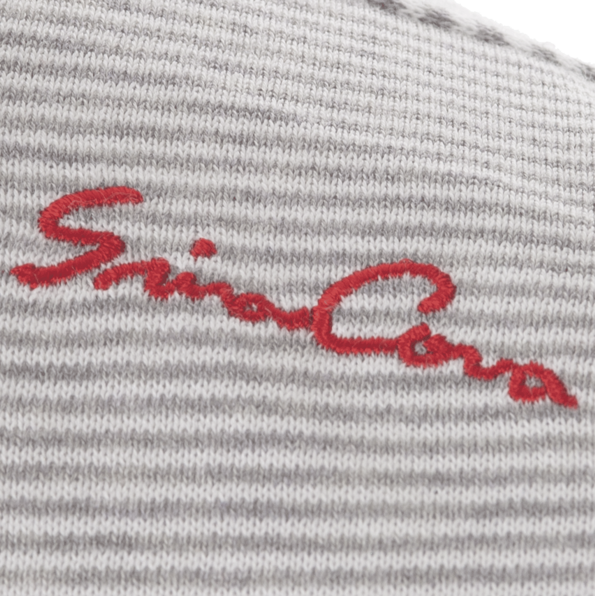 ニット半袖Tシャツ 細いボーダー 23132510