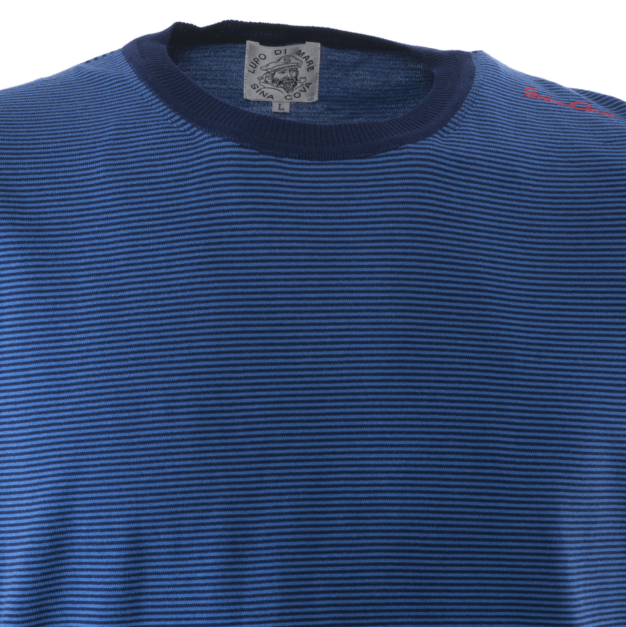 ニット半袖Tシャツ 細いボーダー 23132510