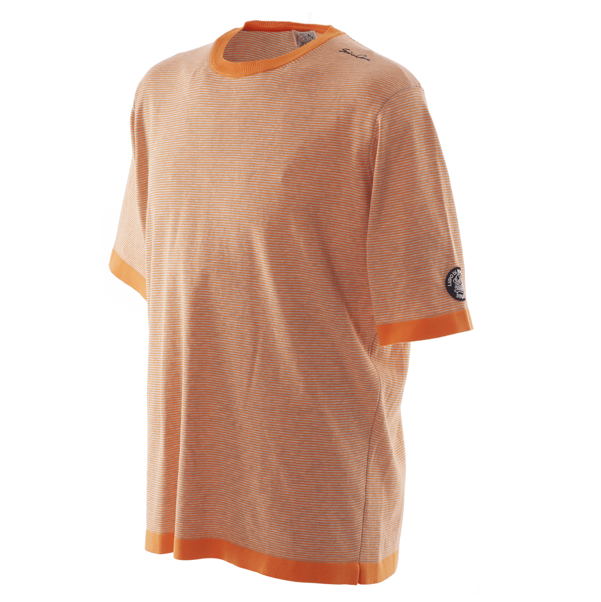 ニット半袖Tシャツ 細いボーダー 23132510