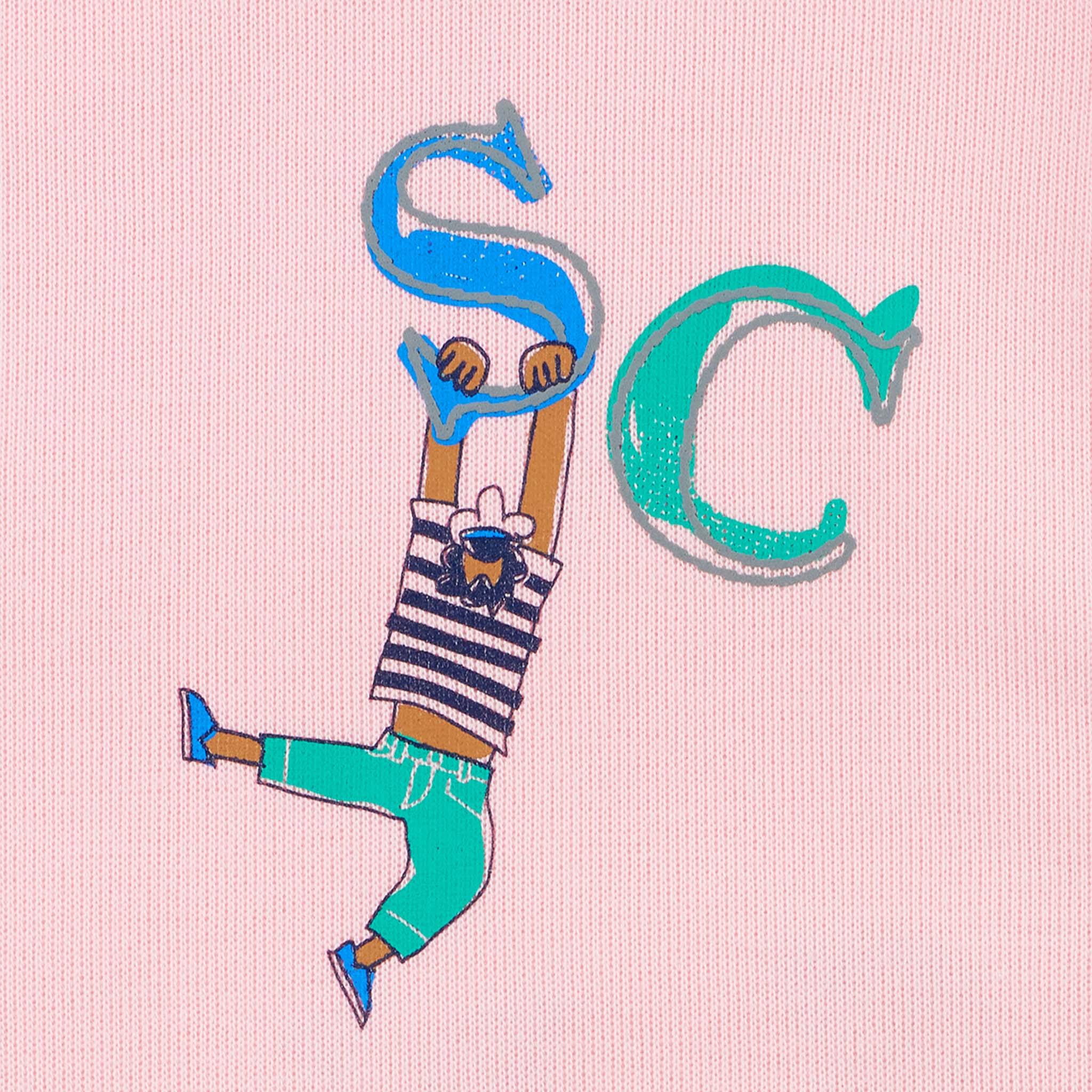 【公式】シナコバ (SINA COVA) クルーネックトレーナー 22120030 ピンクの背面プリント