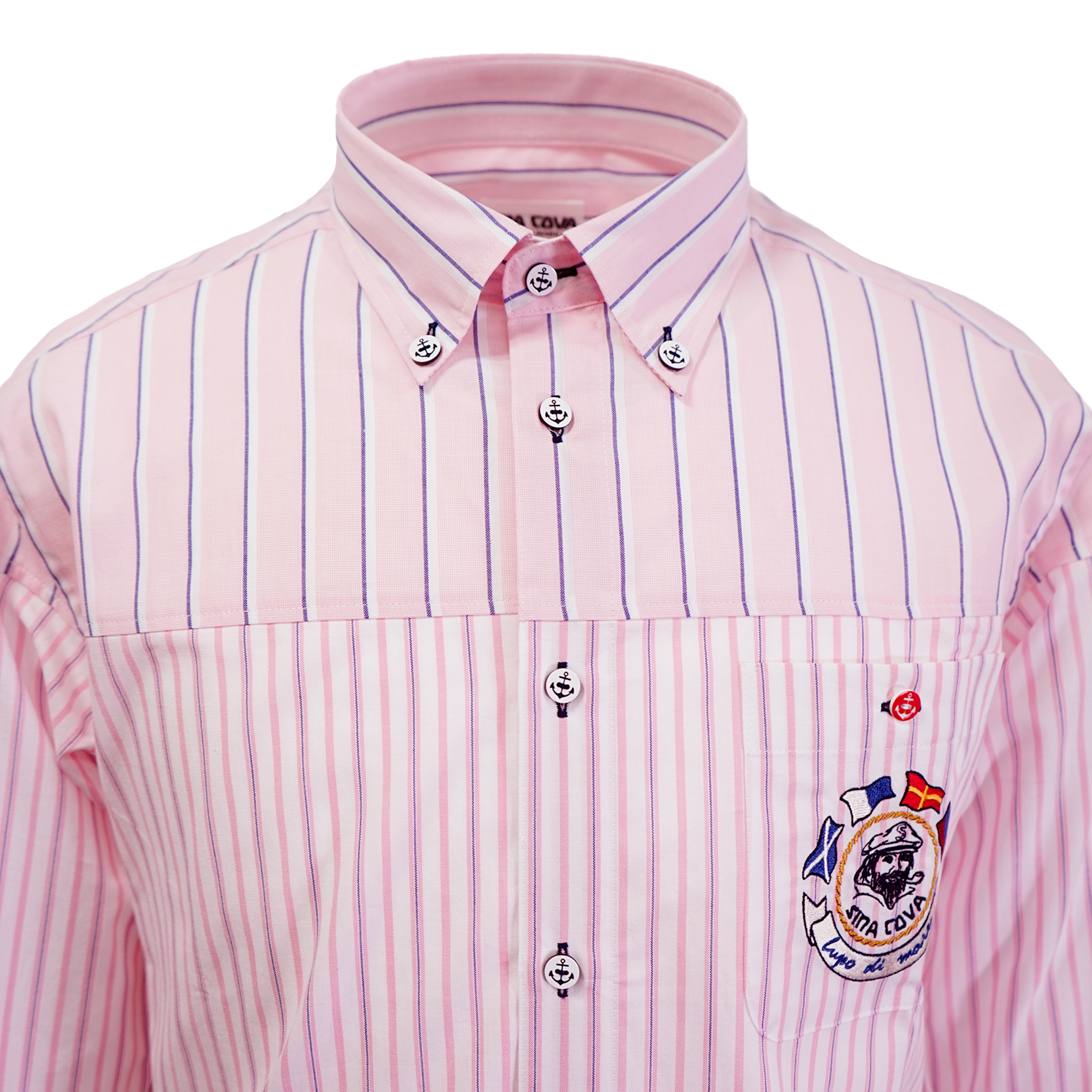 長袖ボタンダウンシャツ ヨーク切り替えシャツ 23124010