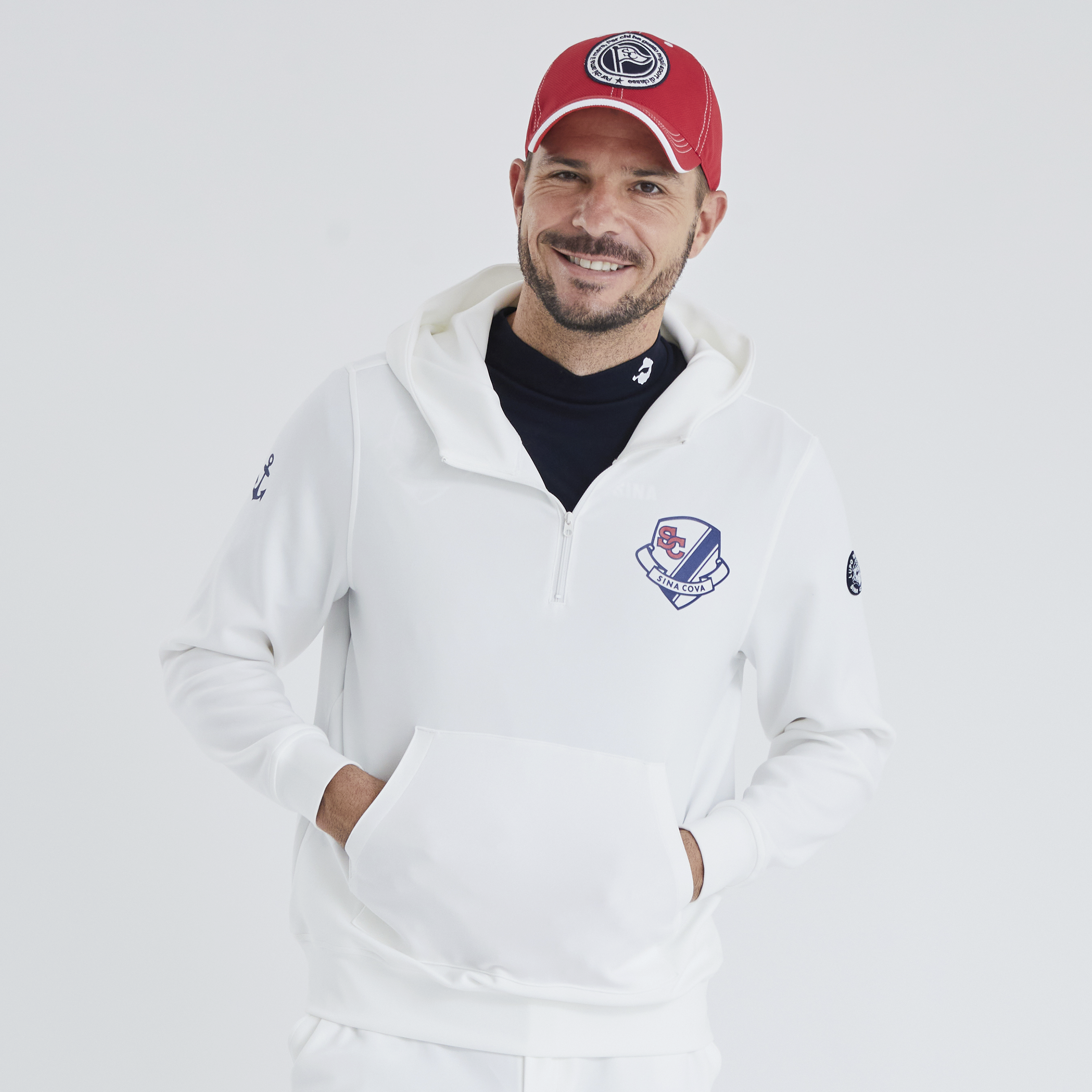 ハーフZIPパーカー 快適素材 セットアップ可 23150010