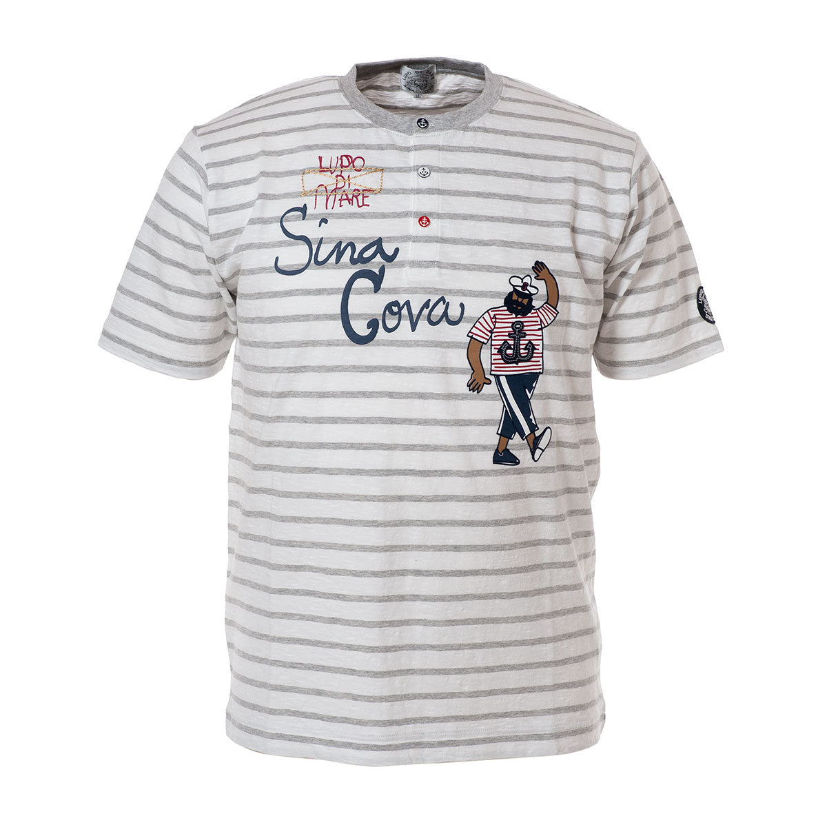 [Outlet] Henley neck short sleeve T-shirt 19120520