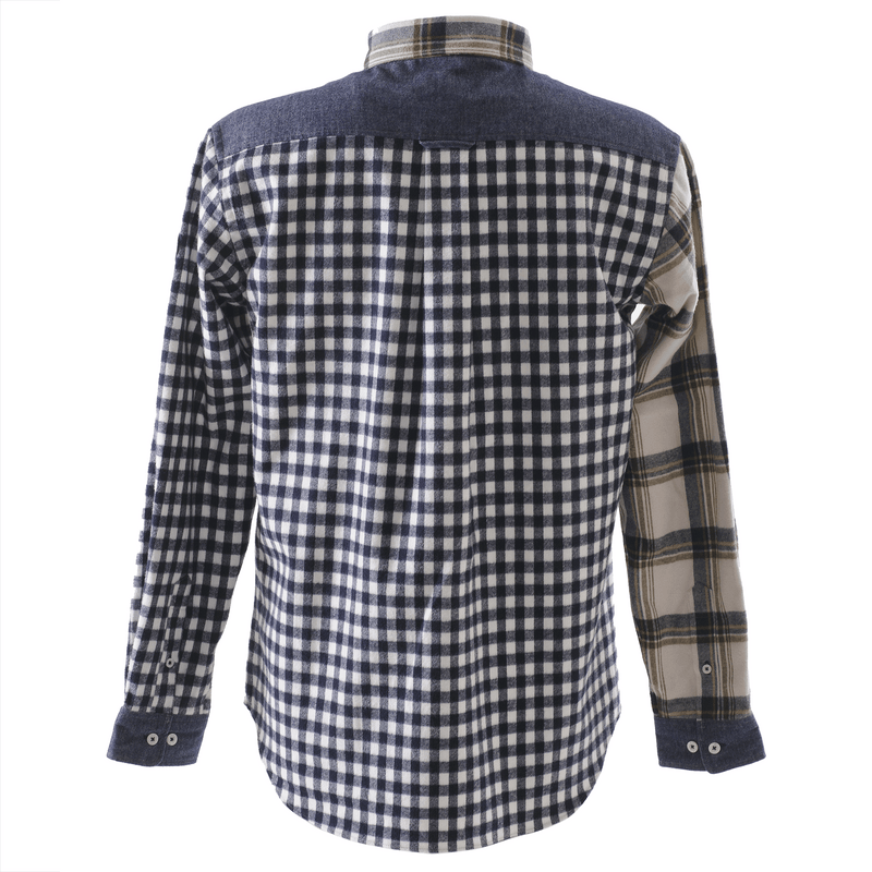 [Official] SINA COVA King Size Crazy Check Pattern Long Sleeve Button Down Shirt 23224046