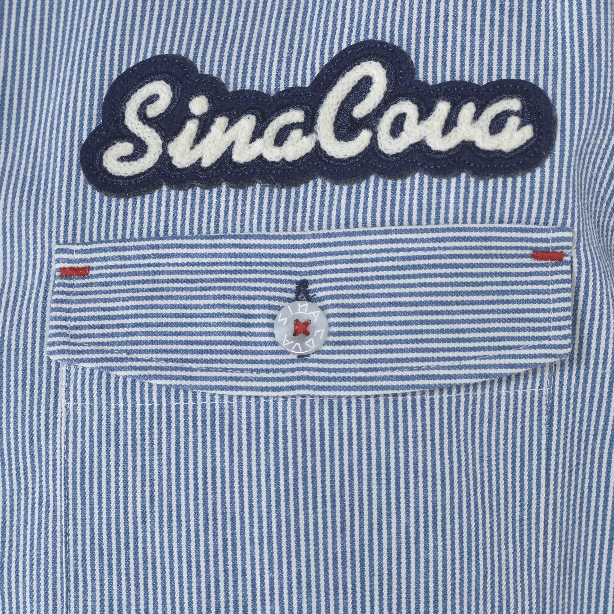 [Official] SINA COVA Striped Denim Shirt 24224030