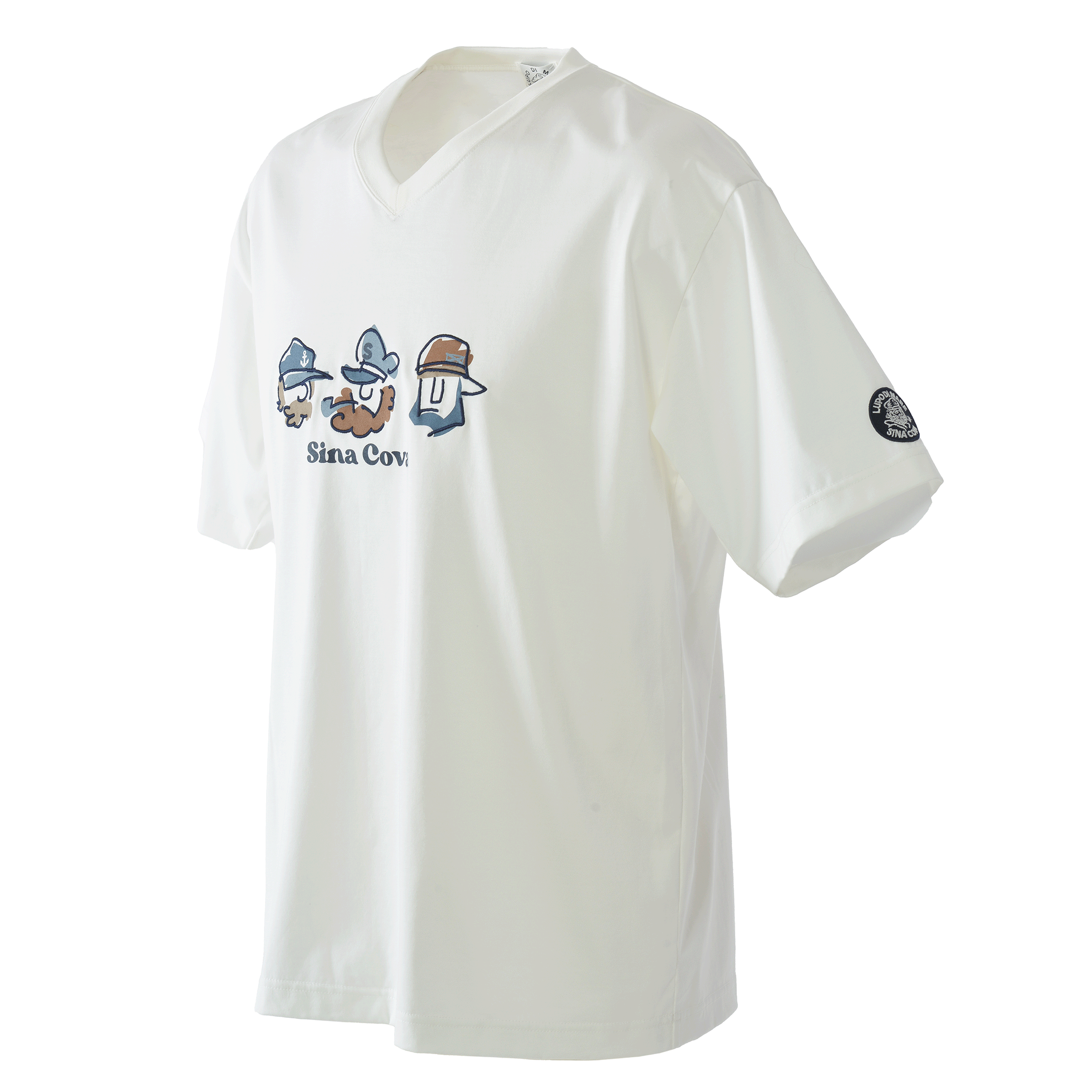 King Size V-Neck Short Sleeve T-Shirt 26120566