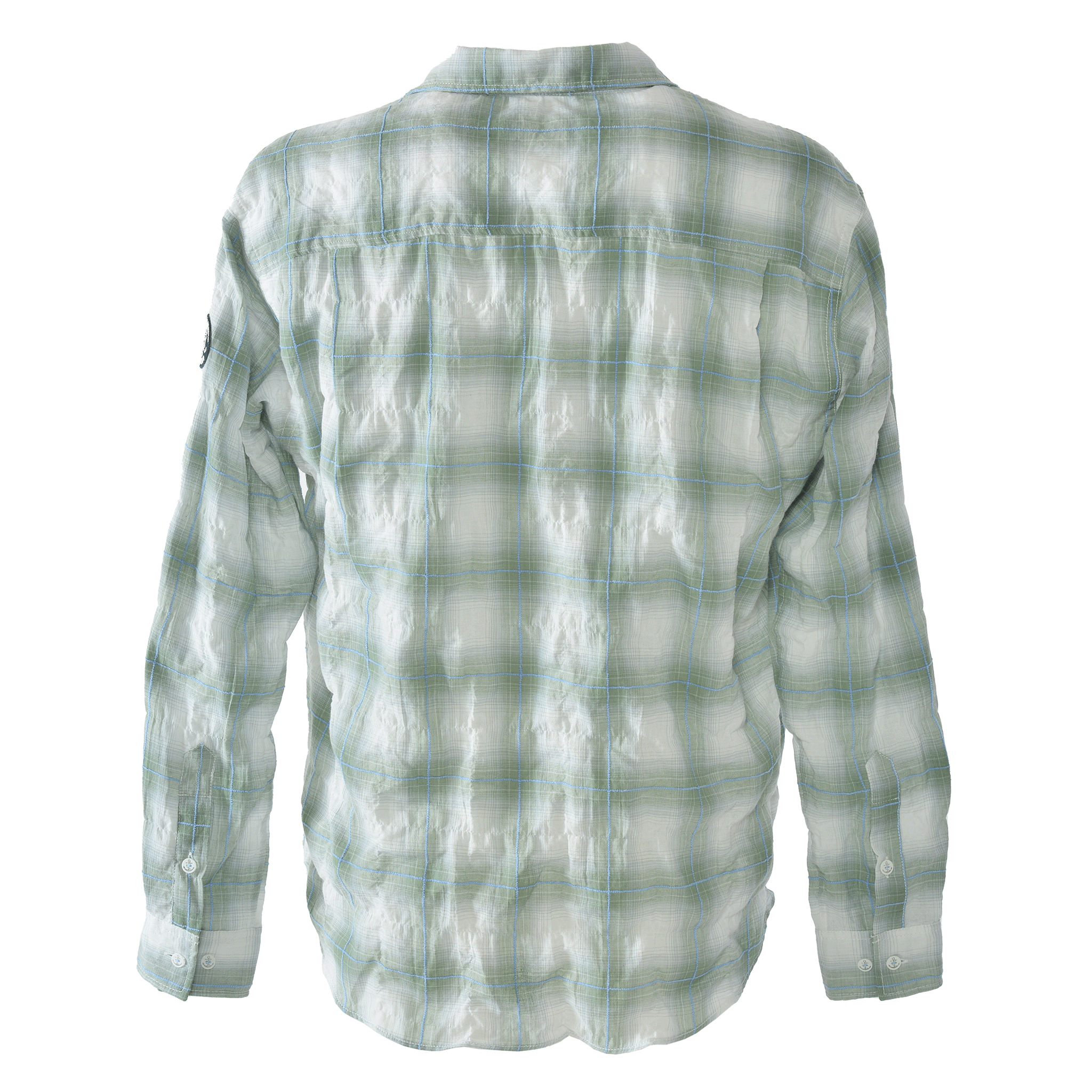 チェック柄長袖開襟シャツ 26124030