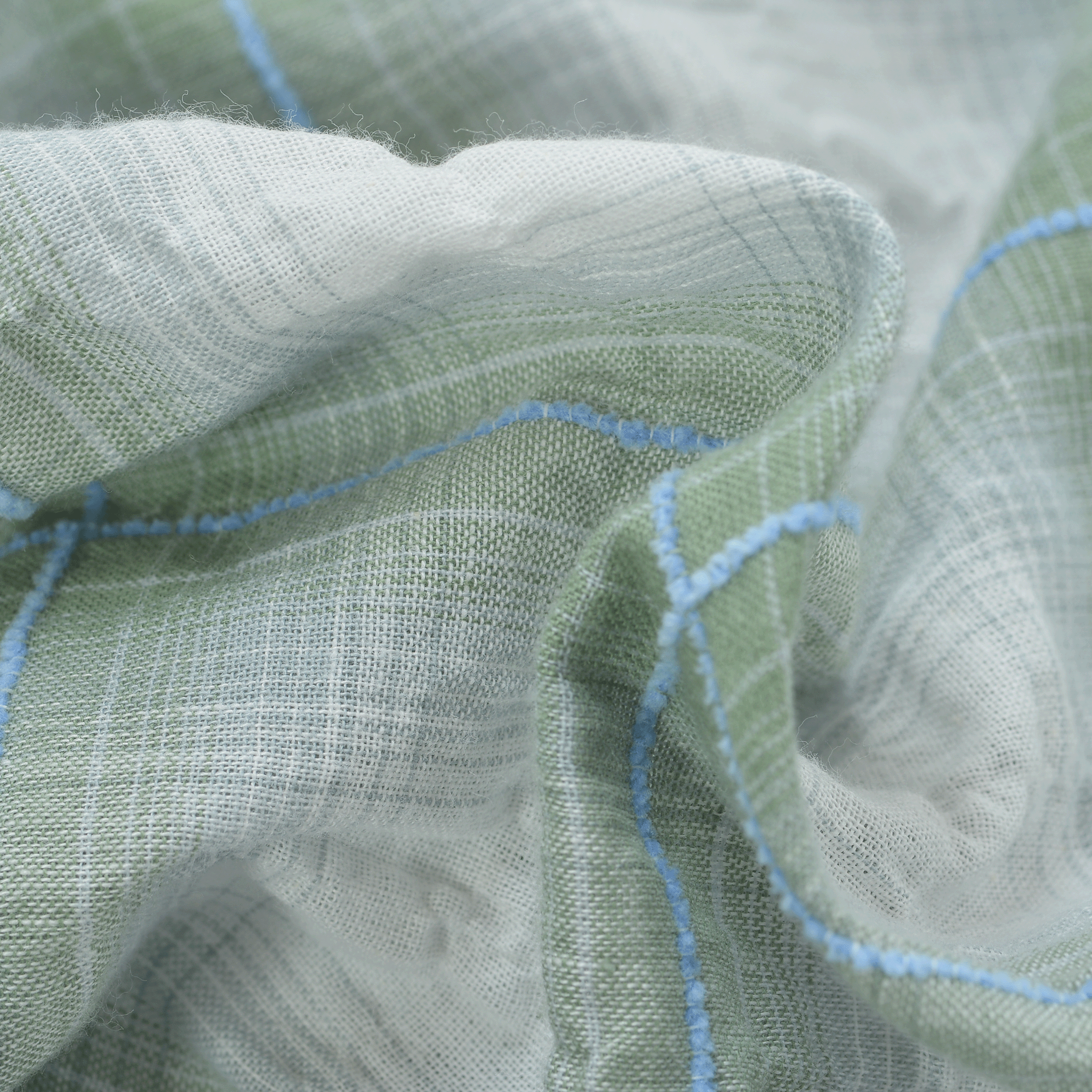 チェック柄長袖開襟シャツ 26124030