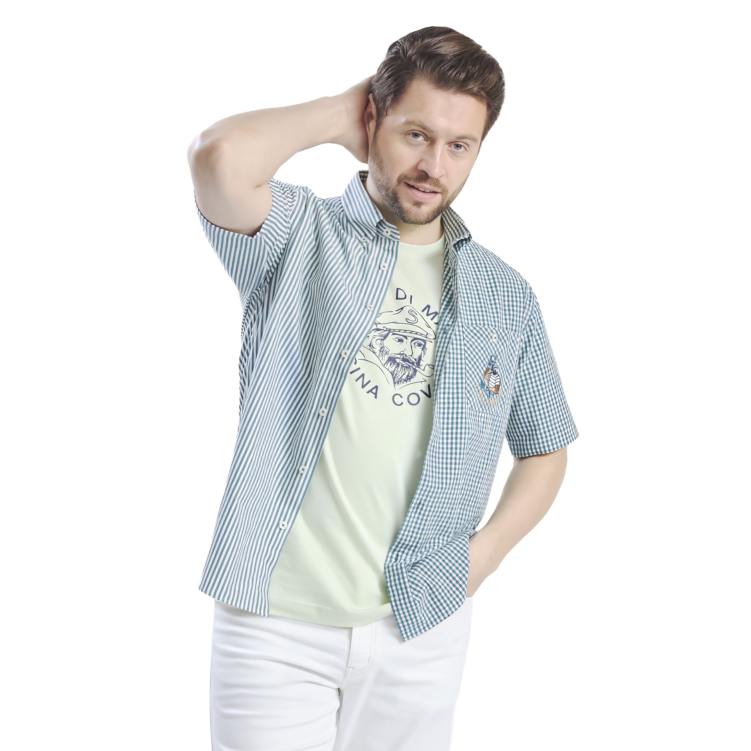 Short-sleeved button-down shirt 26124510