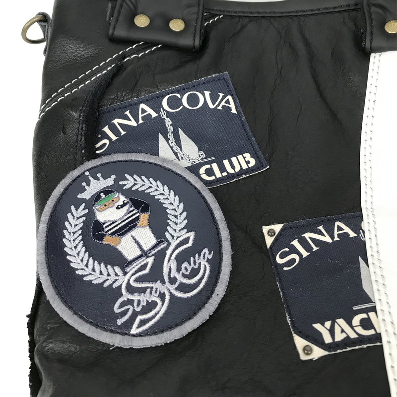 [Official] SINA COVA [One of a kind] Remade tote bag (leather) black x white 10070128