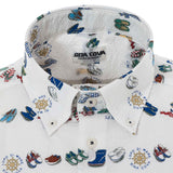 Short -sleeved button down shirt 20124580