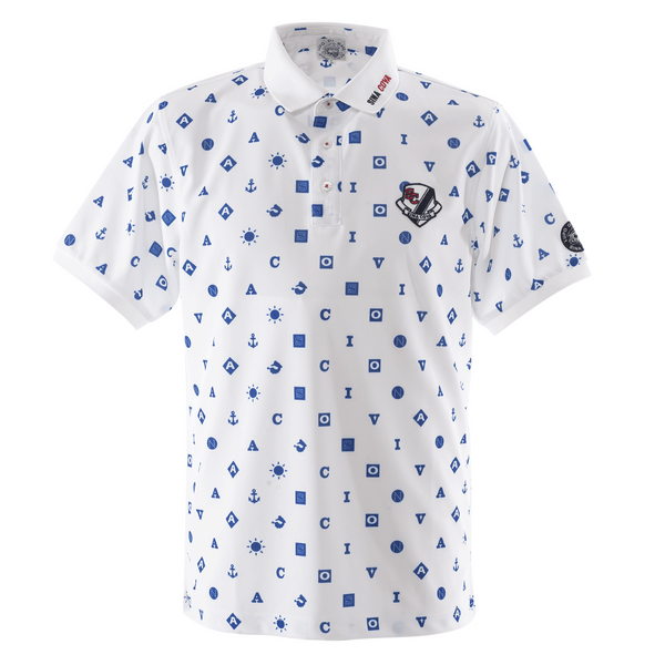 [Official] Sina Cova Short Sleeve Print Polo Shirt Function Material Sports 23150530